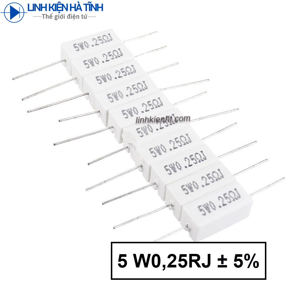 10 cái trở sứ 5w trở sứ 5w 0.47r 5w 0.25r 5w 0,47r 5w 0,25r