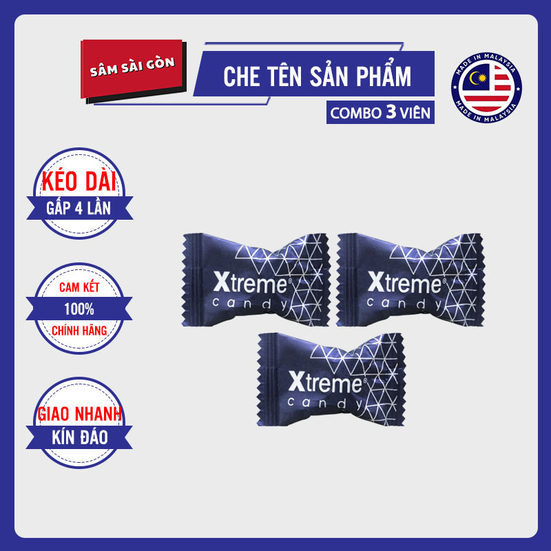 3 viên kẹo hồng sâm xtreme - kéo dài thời gian q.hệ cho nam