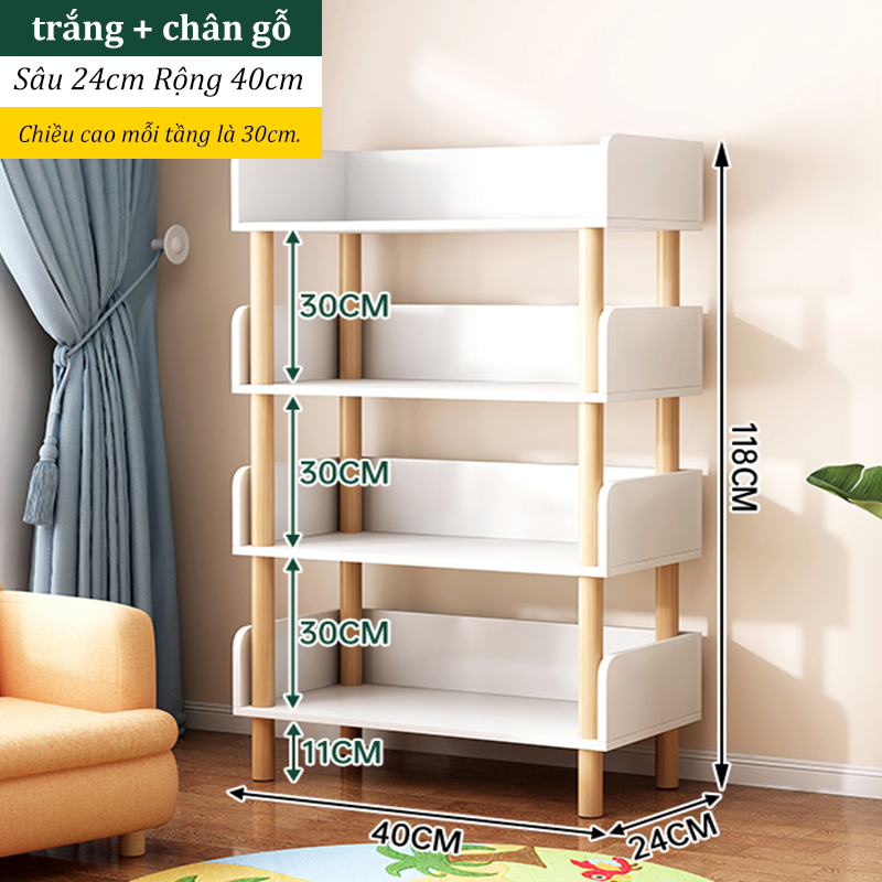 DAMIK kệ sách gỗ 4/5 tầng giúp bạn cất gọn đồ đạc