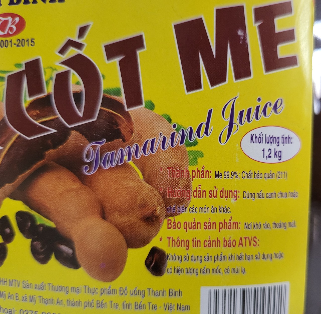 [HỘP LỚN 1.2Kg] NƯỚC CỐT ME [VN] THANH BÌNH Mashed Tamarind Juice