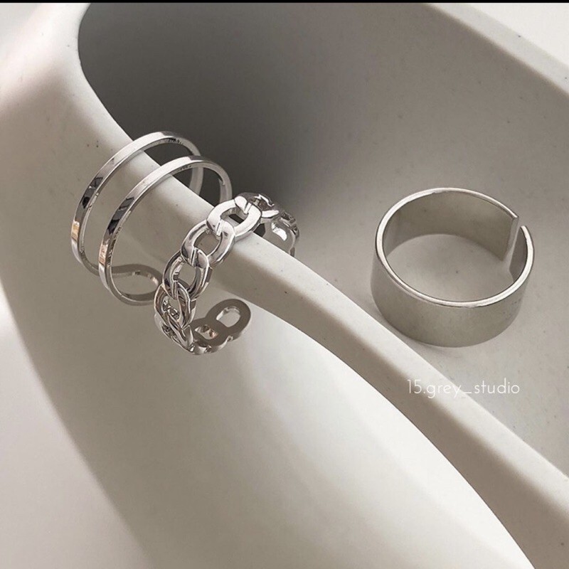 Otis-2 Ring Set | Set 3 Nhẫn Hot Unisex