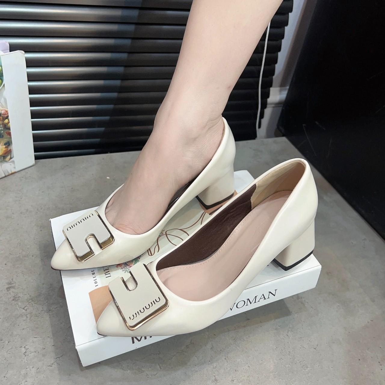 GIÀY BÚP BÊ CAO GÓT MŨI NHỌN - 3 PHÂN 5 PHÂN