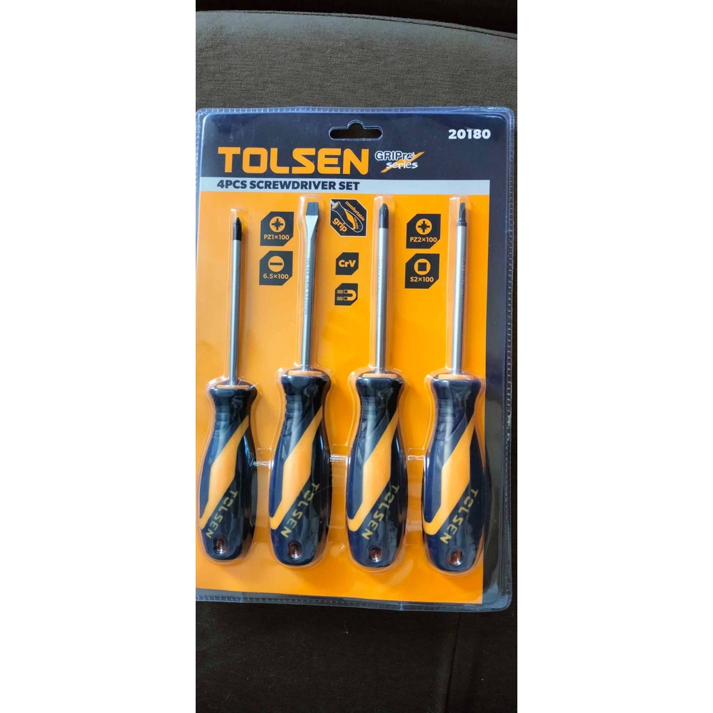 BỘ 4 CÂY TUA VÍT CÁCH ĐIỆN TOLSEN 20180 -HÀNG CHÍNH HÃNG