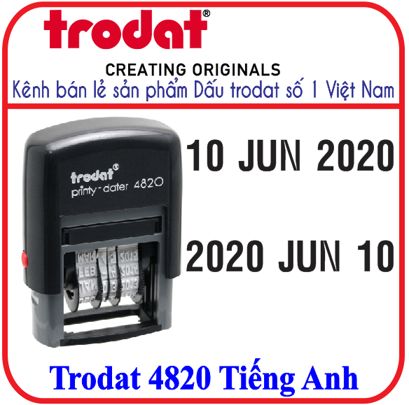Dấu ngày tháng năm cao 4mm (Trodat 4820)