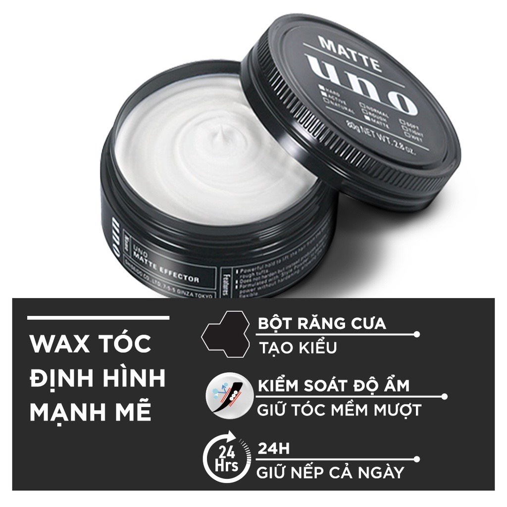 Sáp Vuốt Tóc UNO Tạo Kiểu 80g