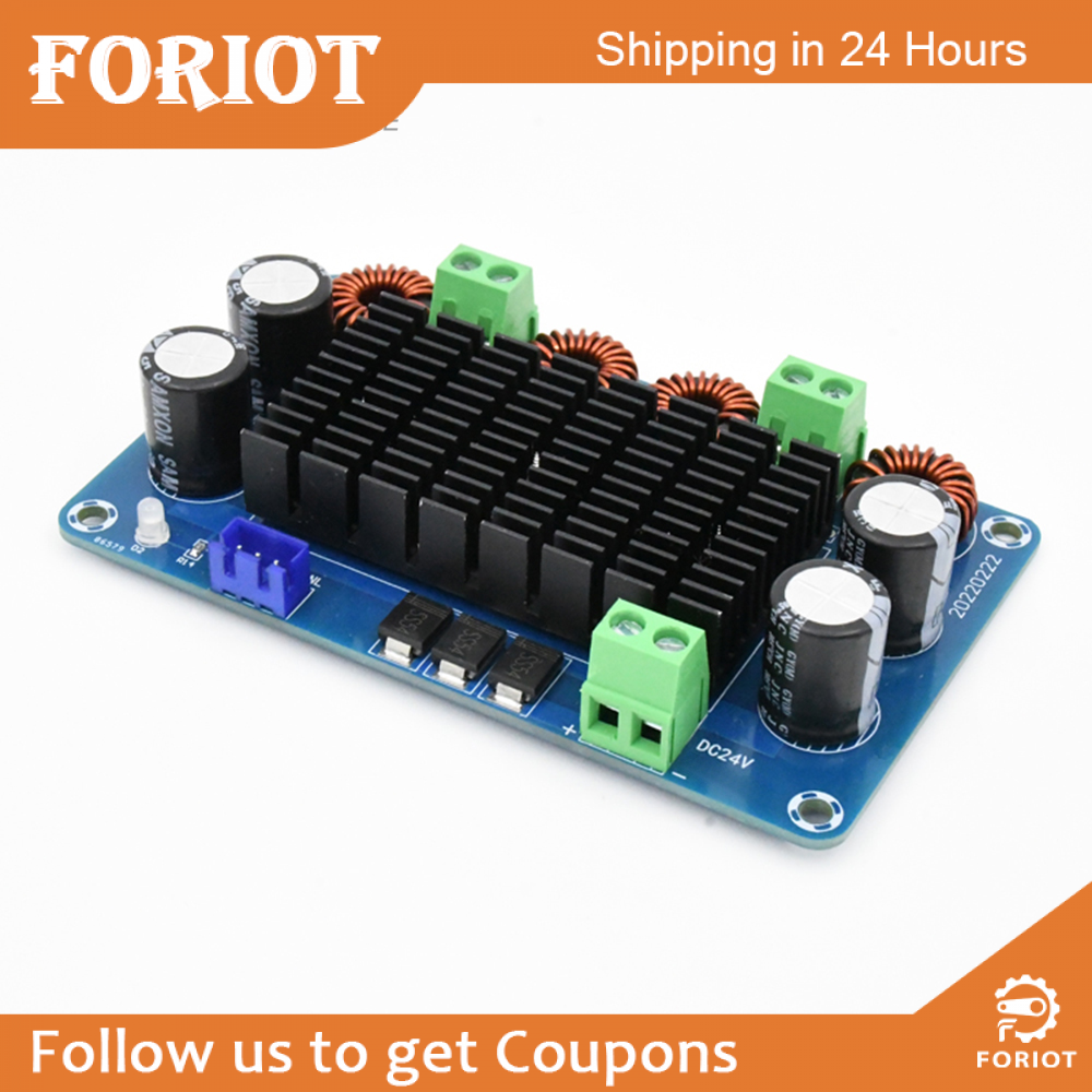 Foriot digital power amplifier board stereo stage audio module power amplifier output 24v 150wx2