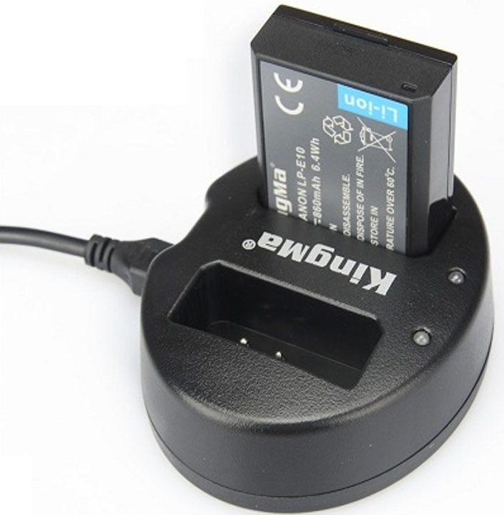 Bộ 02 Pin & 01 Sạc máy ảnh KingMa LP-E10