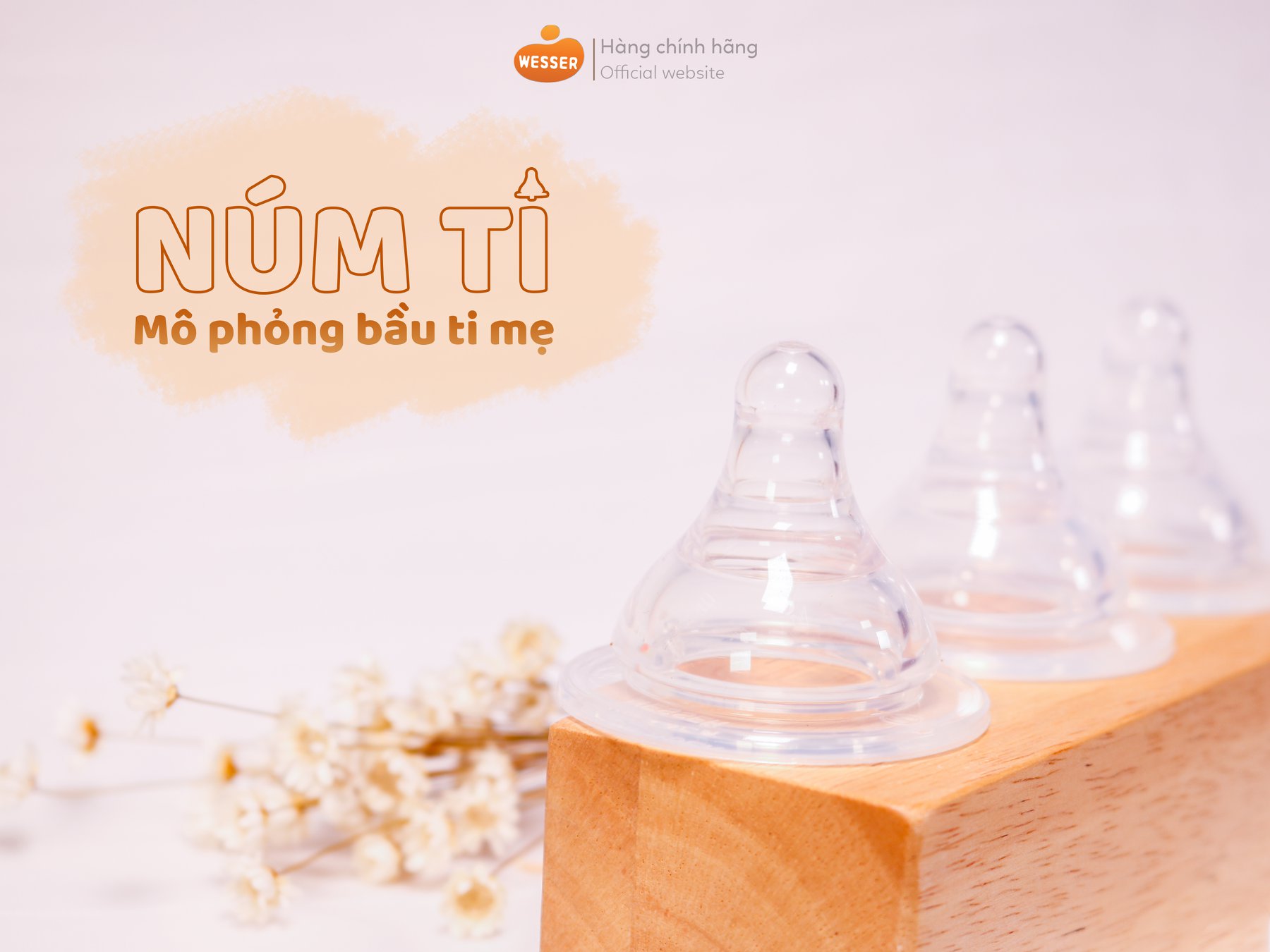 [HCM]Núm tynúm vú wesser silicon cổ hẹp cổ rộng siêu mềm size S/M/L/+