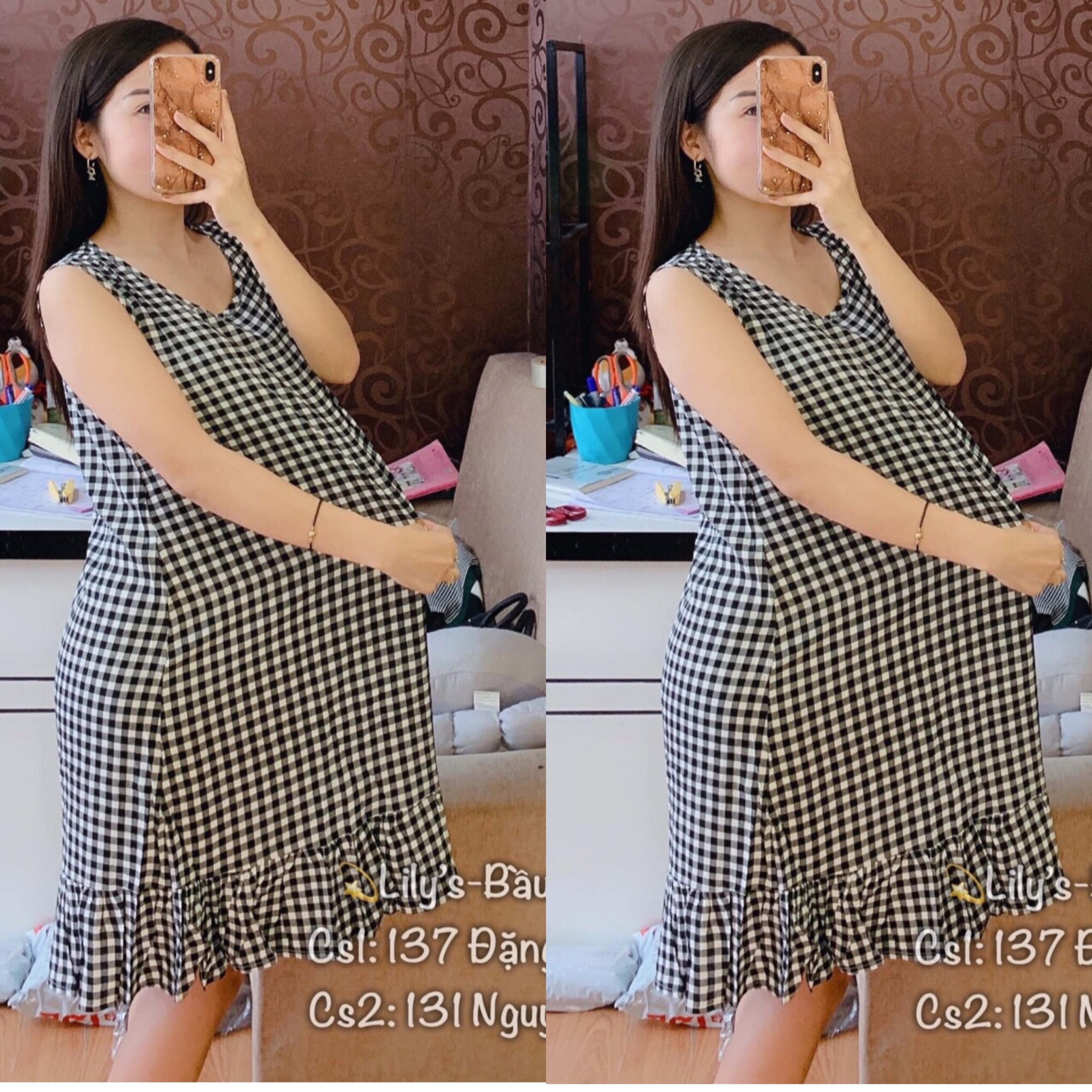 Váy mặc nhà chất lanh mát 40-65kg