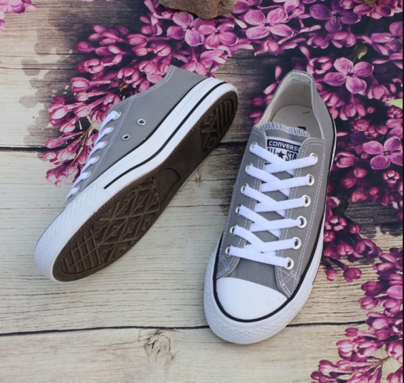 giày thể thao Nam - Nữ cổ thấp classic màu xám giá rẻ