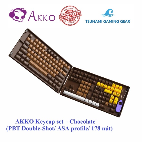 Bộ keycap phím cơ AKKO Keycap set – Chocolate (PBT Double-Shot/ ASA profile/ 178 nút)