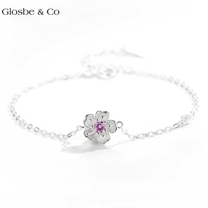 Lắc Tay Bạc Hoa Sakura Glosbe