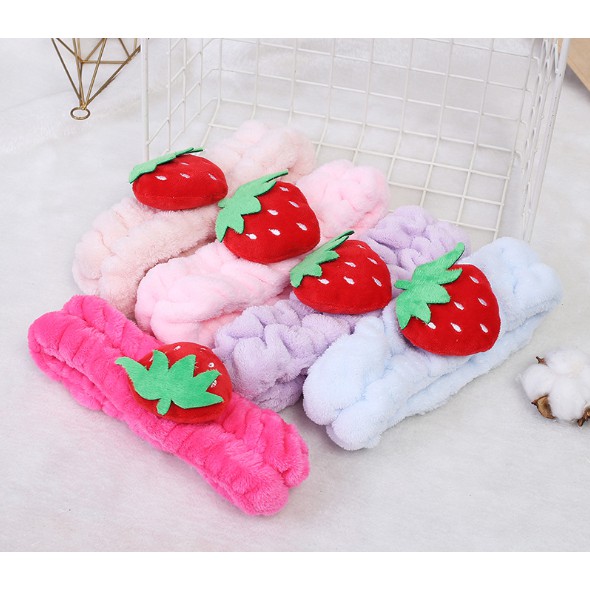 (FREE SHIP) Băng đô trái dâu, băng đô dâu tây 3D, bờm tóc Hàn Quốc