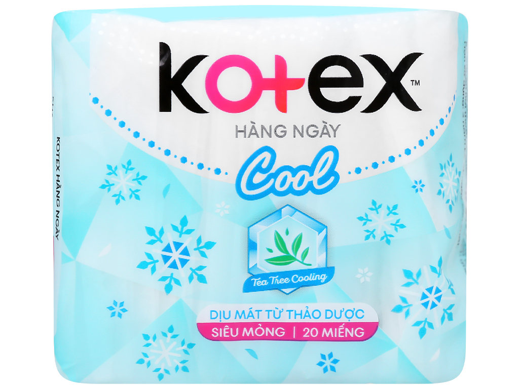 Bộ 8 gói BVS Kotex Hàng Ngày Cool Siêu Mỏng 20 miếng