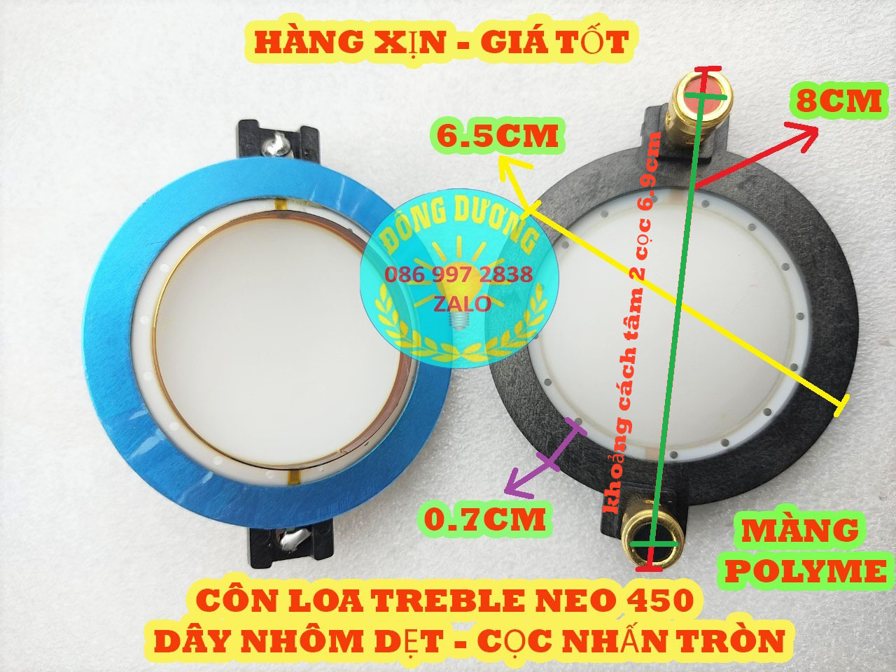 Taper speaker trép anchor 450 membrane polymers pile pressing round-coil speaker treble 450 from anchor