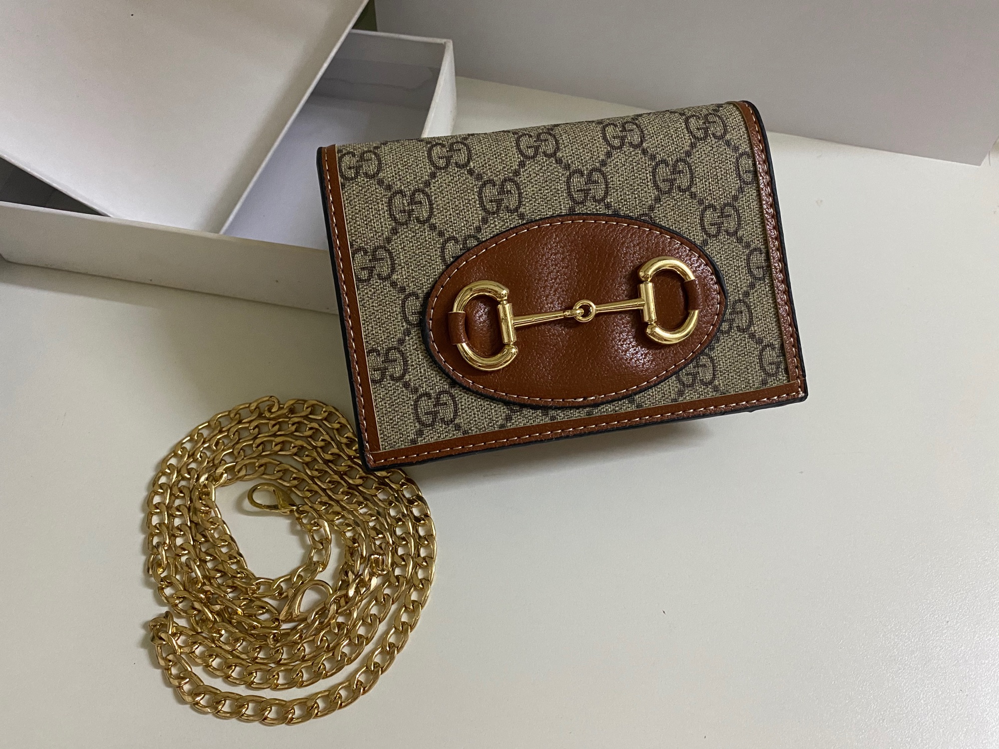 Túi ví mini GC KT 15*10, fullbox (3 ngăn, dây đeo)