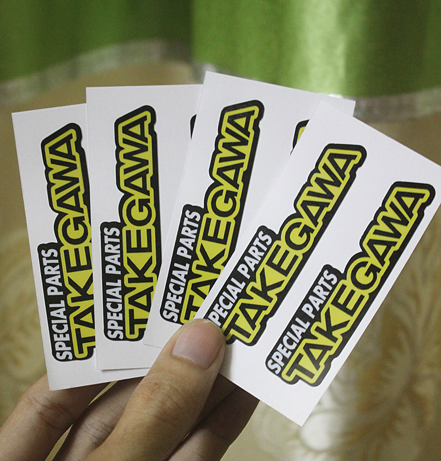 Tem con dán xe Takegawa Stickers mẫu mới nhất [1 bịch có 2 con tem]