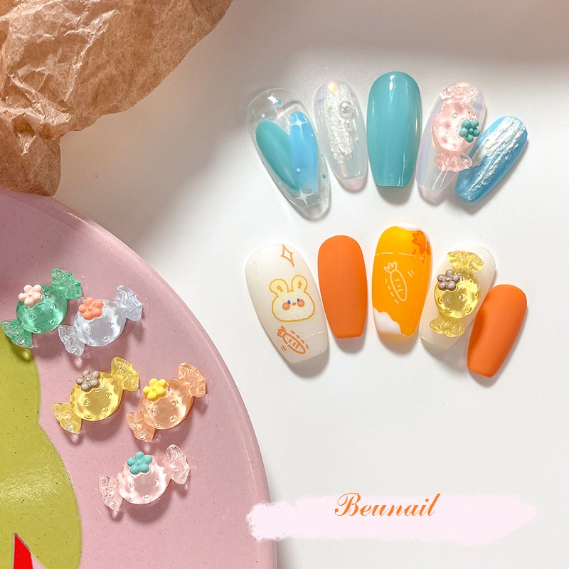 Set 10 charm kẹo trang trí móng
