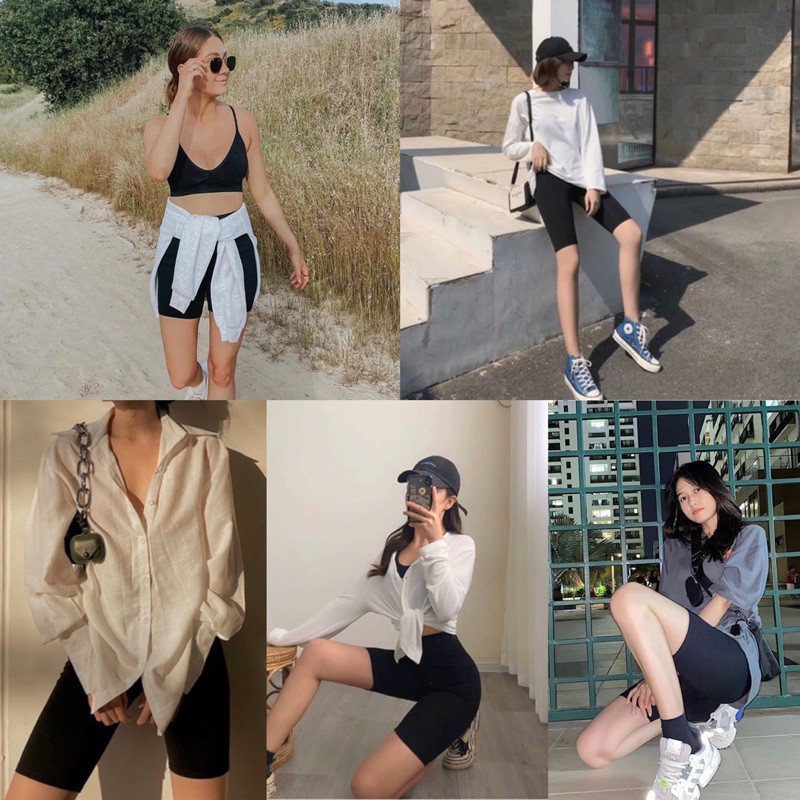 (Hàng có sẵn) Quần biker short - legging đùi nữ năng động.