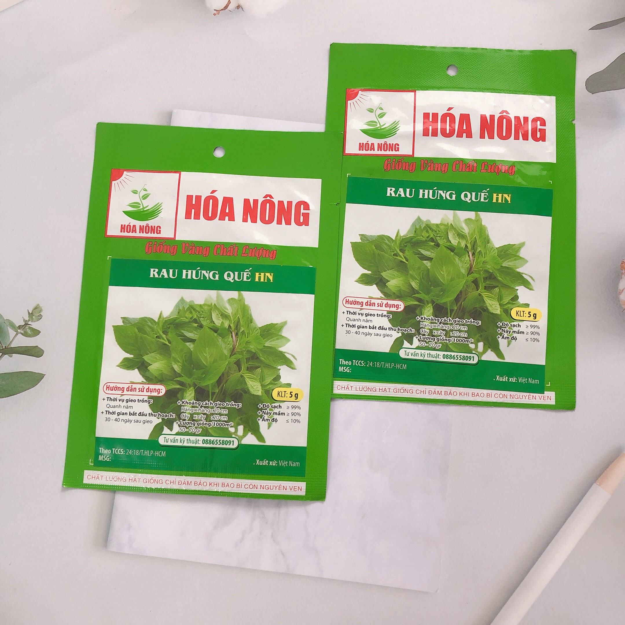 [HCM]Hạt giống rau húng quế HN gói 5gr