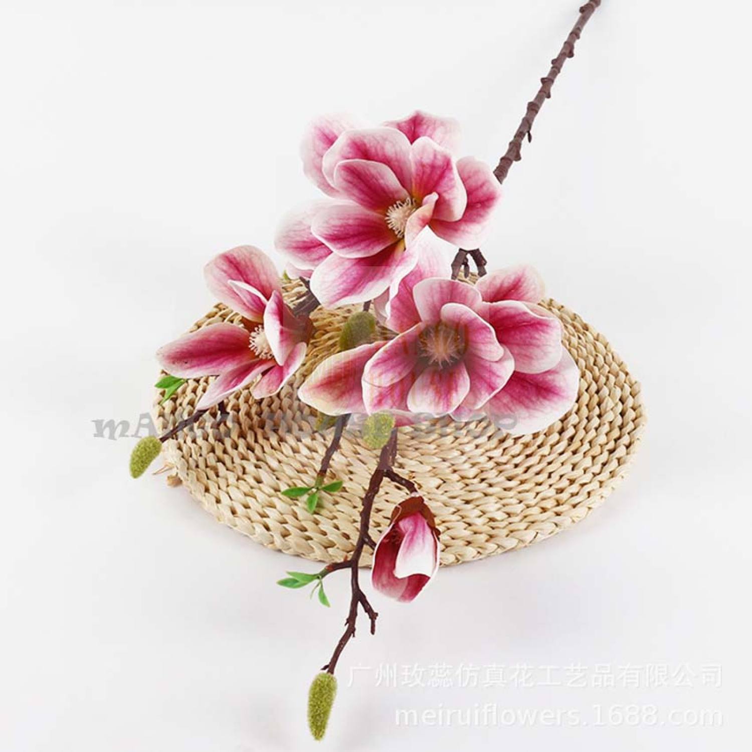 Cành hoa mộc lan 3D 5 bông cao su cao cấp - dài 90cm, bông to 15cm, Giống hệt hoa thật, cao su cao cấp mềm mại, không bám bụi, tự nhiên, dễ cắm- Mango House shop- Hoa lụa, hoa giả, hoa cao su, hoa mộc lan, hoa lan, bình hoa giả, bông giả