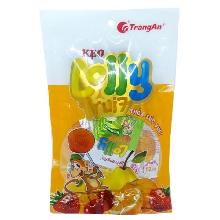 Kẹo Mút Lolly Fruit Tràng An Gói 12 Que