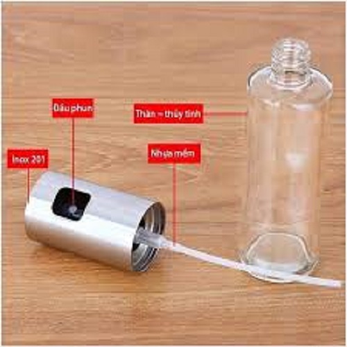 [HCM]Bình xịt dầu ăn thuỷ tinh 100ml