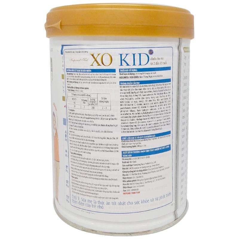 [HCM]Sữa XO Kid 800g Vani
