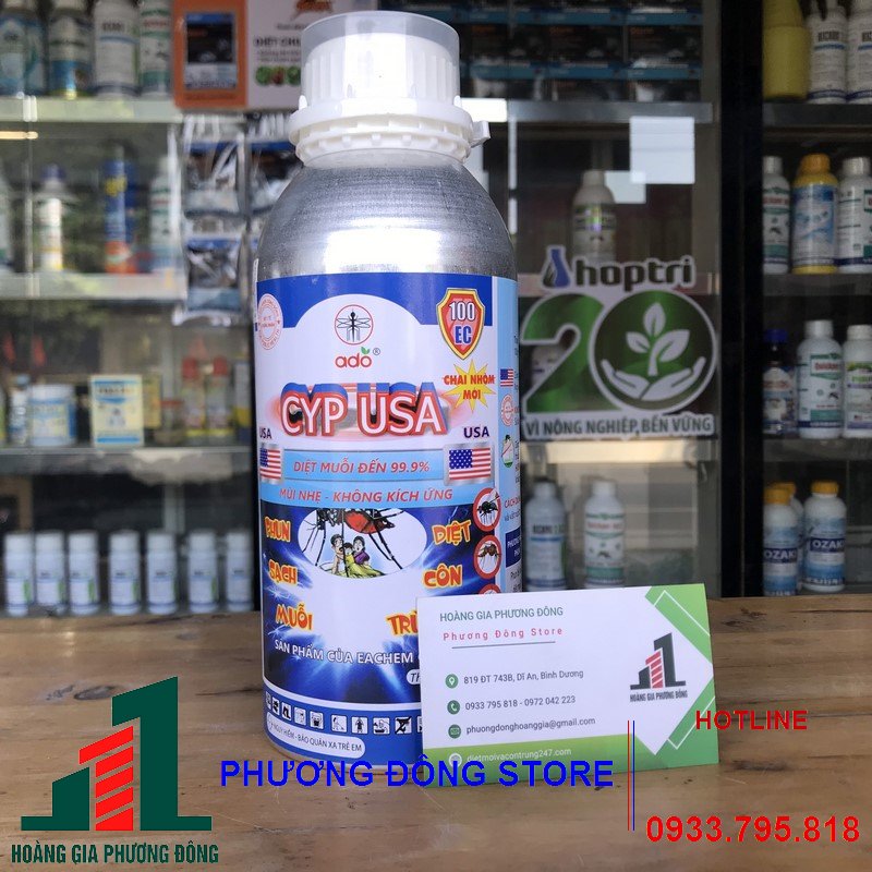 Thuốc diệt muỗi giá rẻ CYP USA 100EC (chai nhôm, 1 lít)