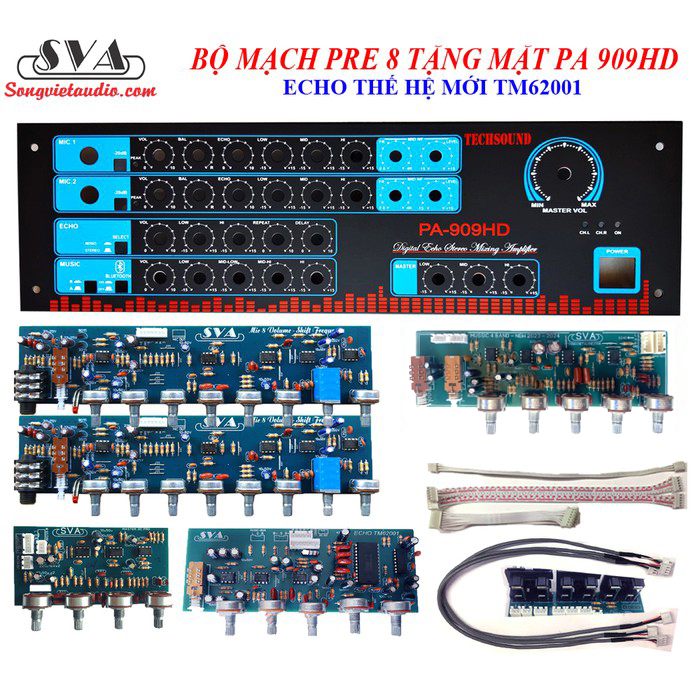 BỘ MẠCH AMPLI PRE MIC 8 VOLUME TẶNG MẶT