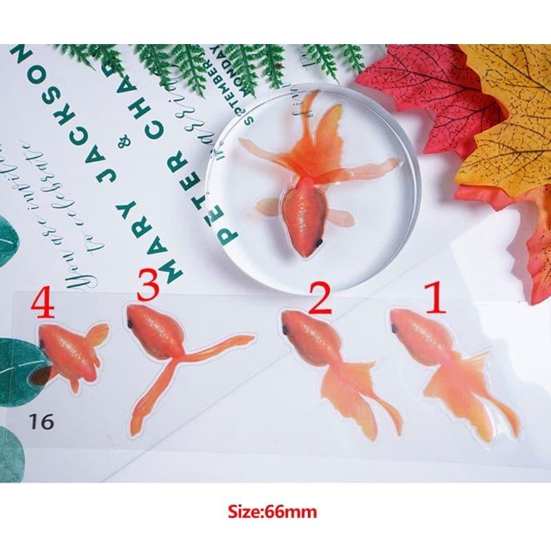 [HCM]Bộ 5 miếng Decal dán cá vàng 3D.