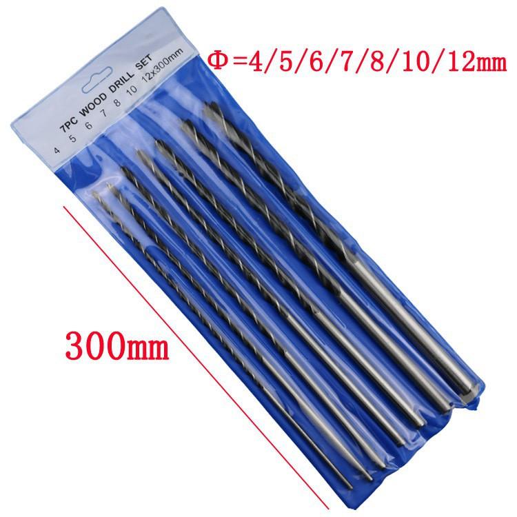 Bộ 7 mũi khoan gỗ dài 300mm