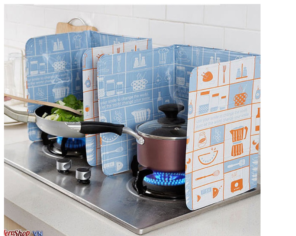 Tấm Chắn Dầu Mỡ Hoa Văn Độc Đáo Gấp Gọn Siêu XInh
