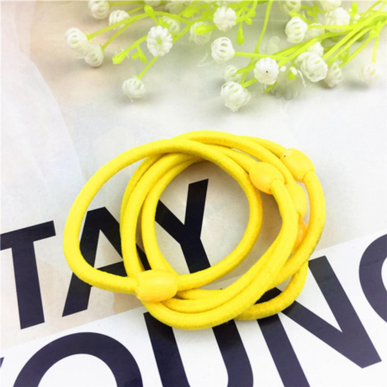 Bịch 50 dây cột tóc đính hạt thun đàn hồi