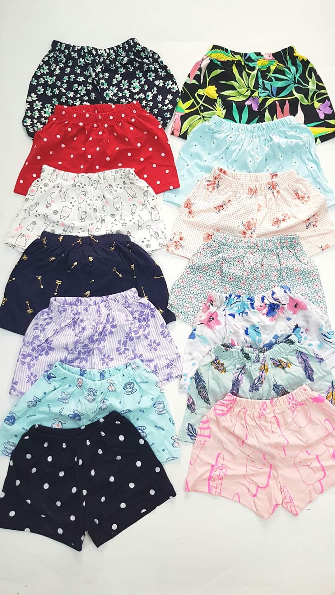 Set 5 Quần đùi size đại cho bé gái 10-35 kg