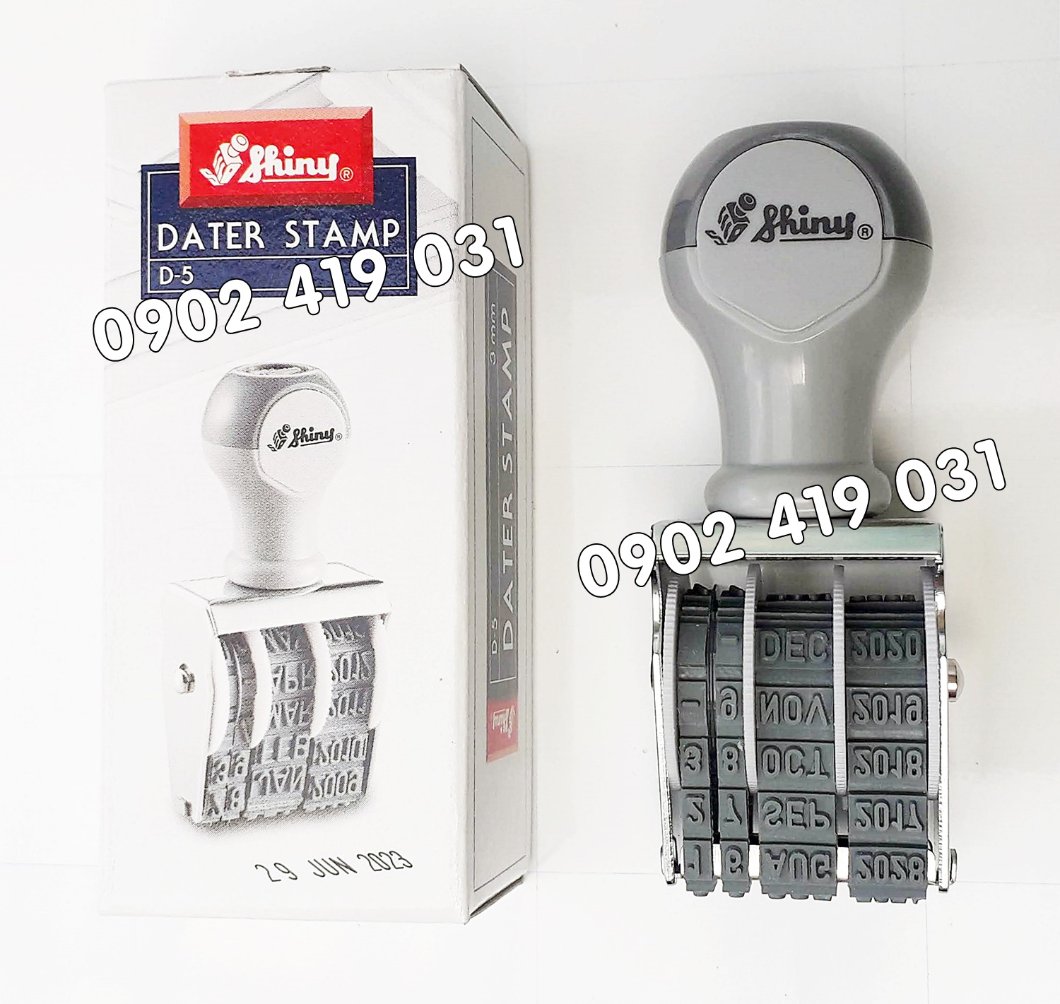 Dấu Ngày Tháng Năm Tiếng Anh Shiny D5-3mm ( Dấu đóng date English, date tiếng anh )