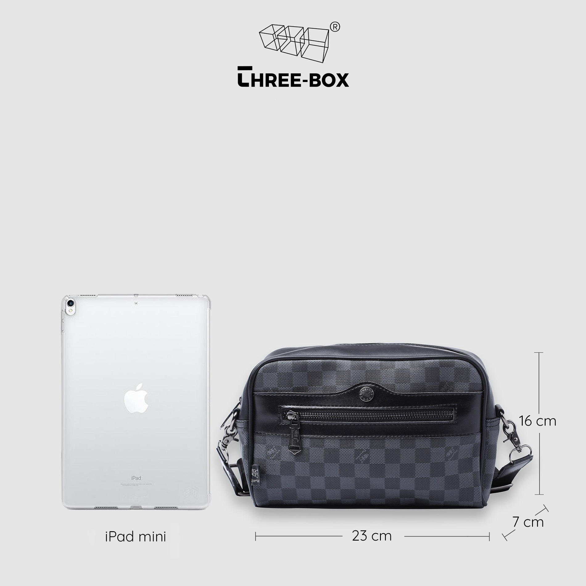 Túi đeo chéo Damier Three-Box chính hãng - MS5707