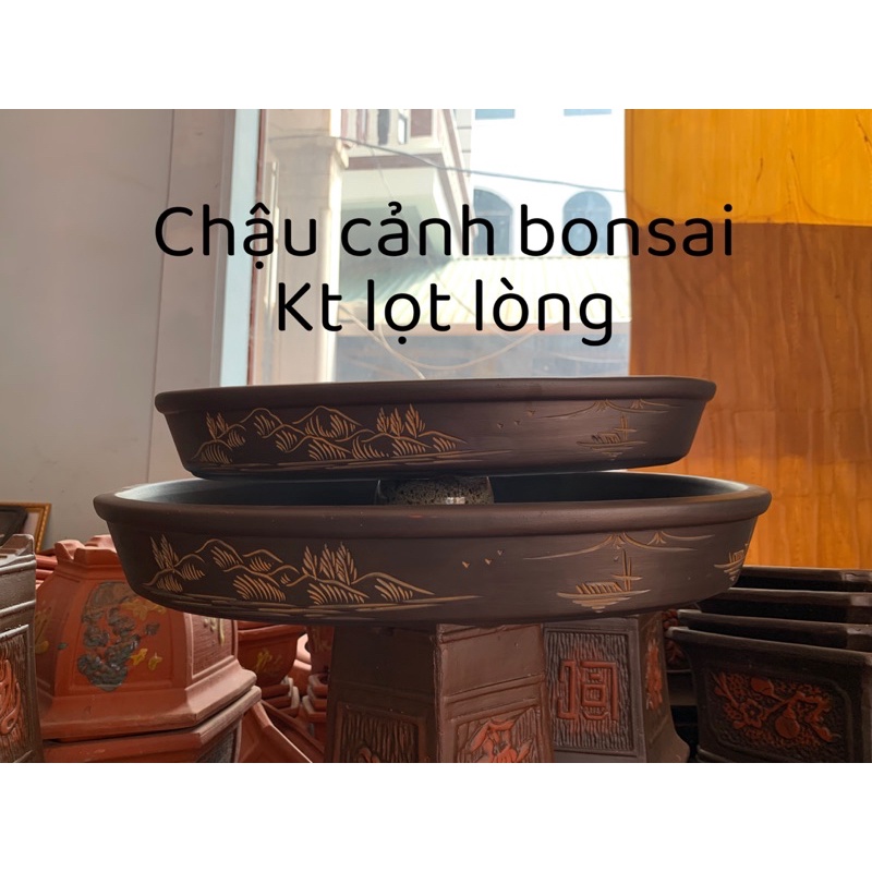 CHẬU TRỒNG CÂY BONSAI - khay thả đá non bộ
