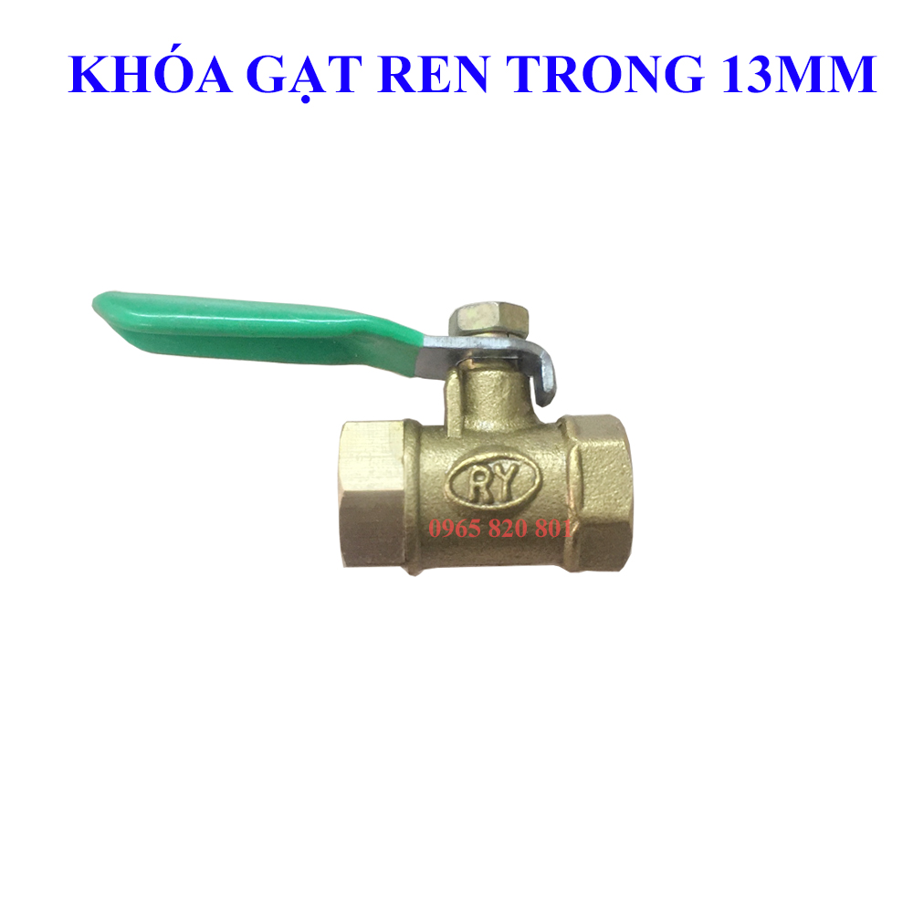 Van đồng khóa nước ren 13mm hai đầu ren trong