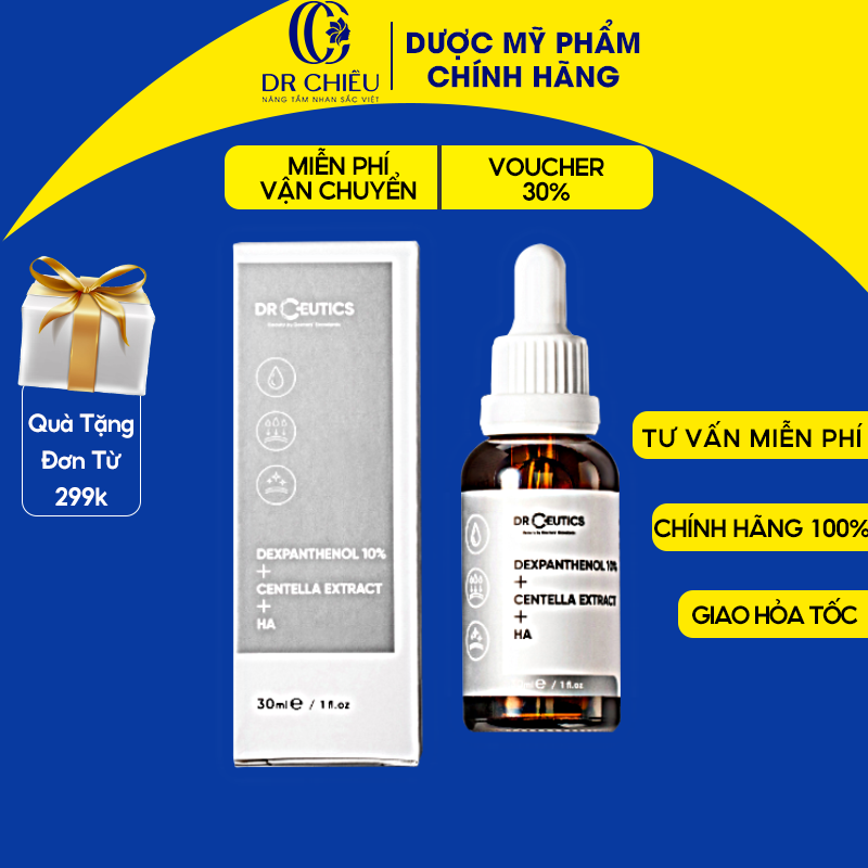 Serum b5 drceutics cấp ẩm và phục hồi da dexpanthenol 10% + centella extract + ha - serum b5 10% drceutics
