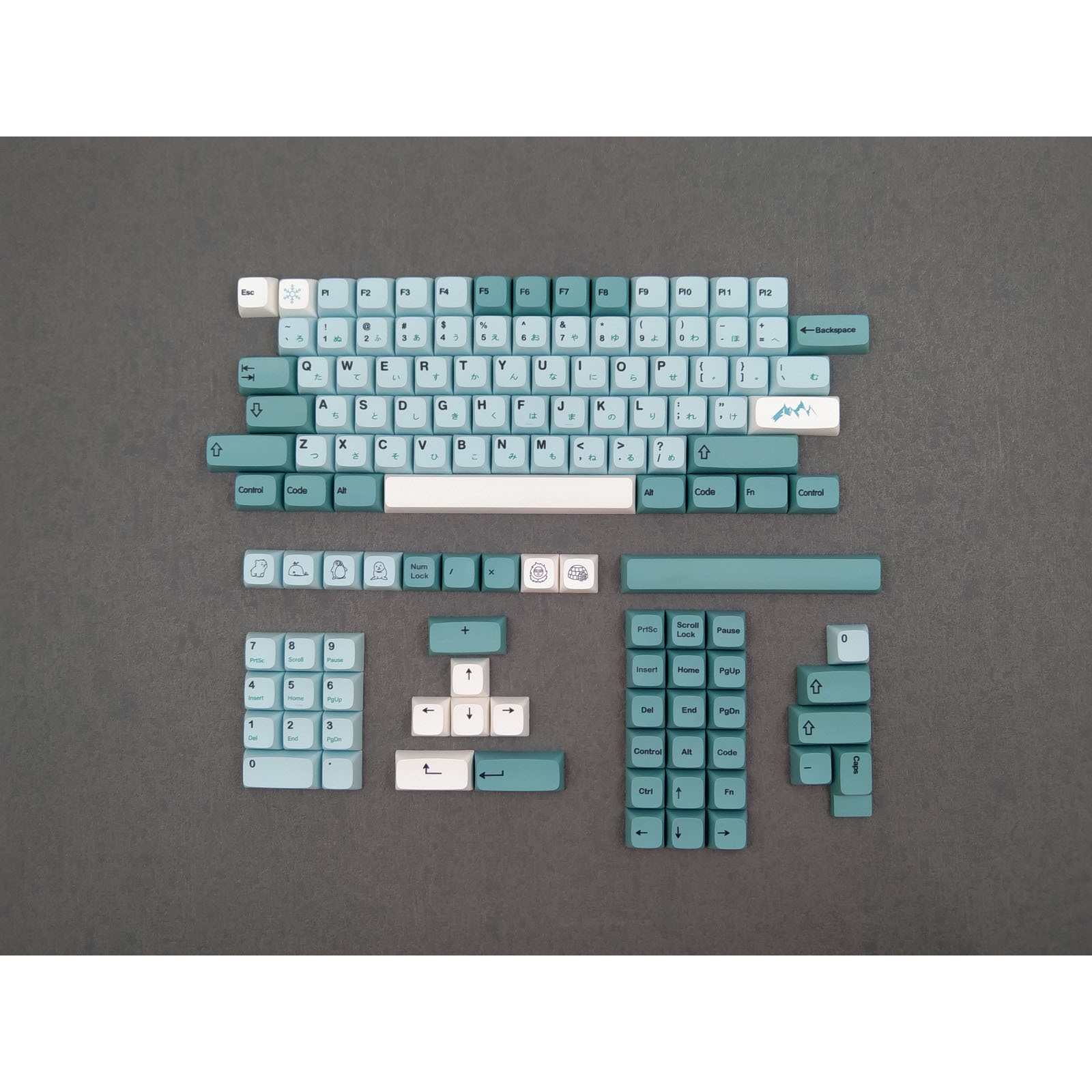 keycap iceberg,chất liệu pbt,profile XDA