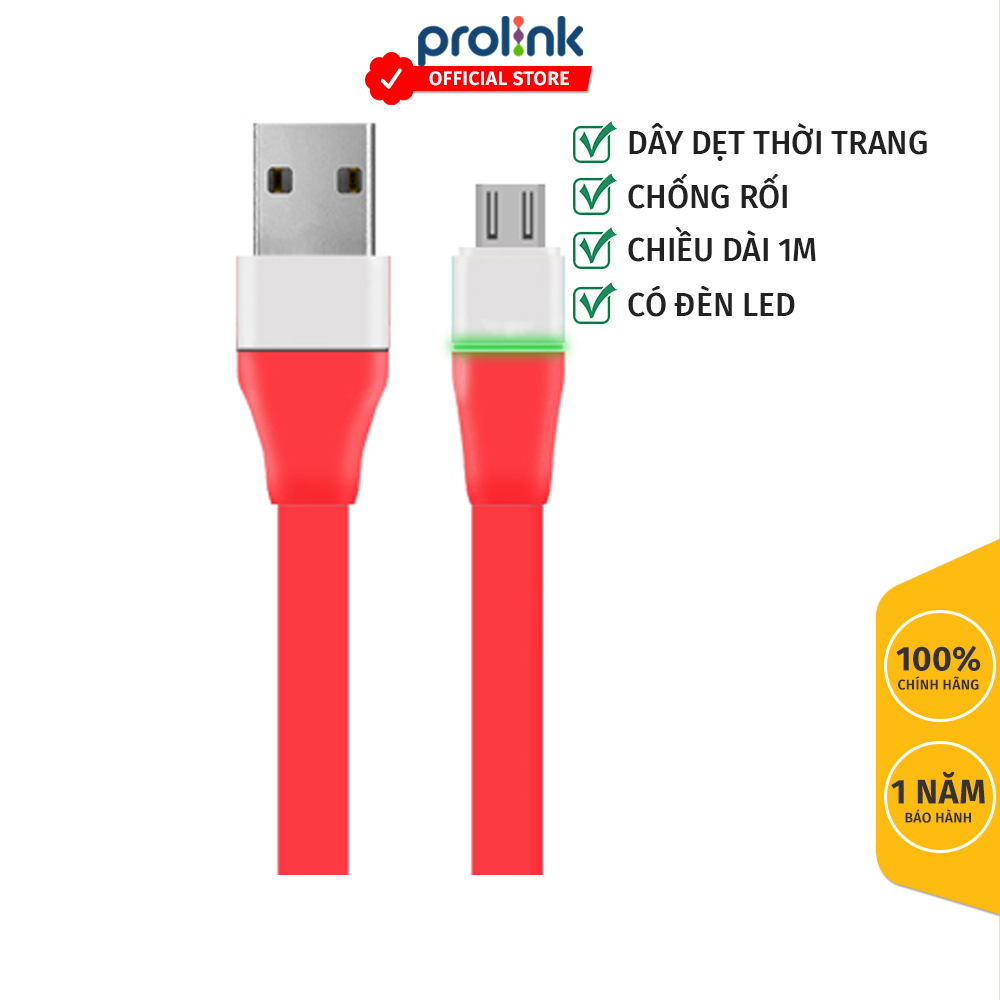 Cáp sạc -truyền dữ liệu Micro USB ProLink PUC100