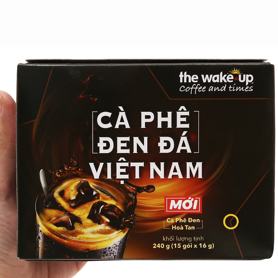 Cà phê đen đá Việt Nam Wake Up 240g (15 gói x 16g)