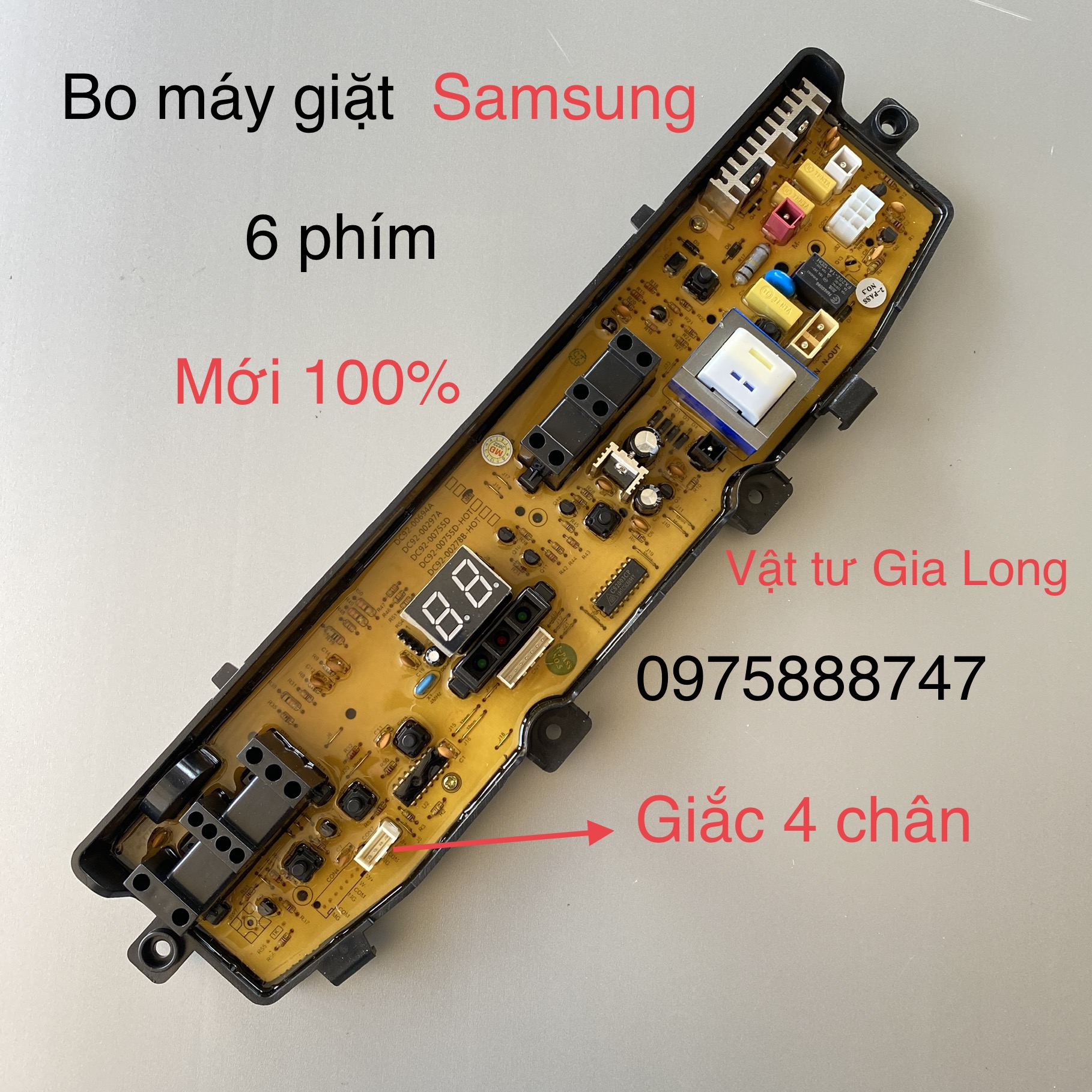 Bo máy giặt Samsung 6 phím (giắc 4chân) (mới 100%)