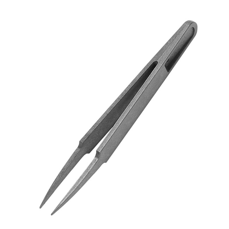 6PCS Precision Tweezer Set Plastic Anti Static Tool Kit Size 1/2/3/5/6/8 each one(Black)