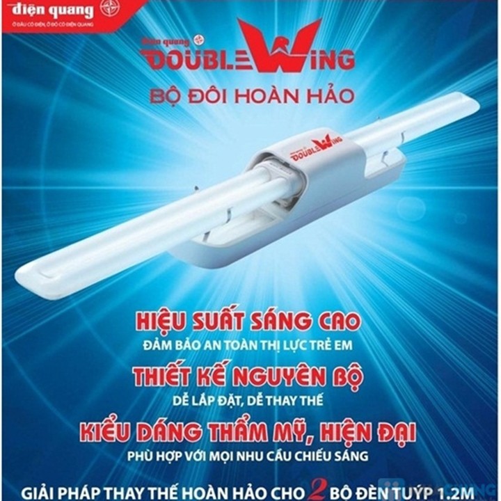 BỘ ĐÈN ĐIỆN QUANG DOUBLE WING 36W X 2 [FreeShip] [Giá hủy diệt] [Ảnh thật] [Chính hãng]