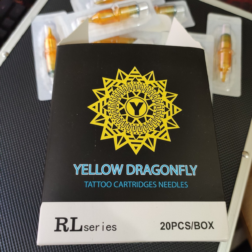 Kim xăm Pen 11RL đi nét Yellow Dragonfly ( 20 kim / 1 hộp )