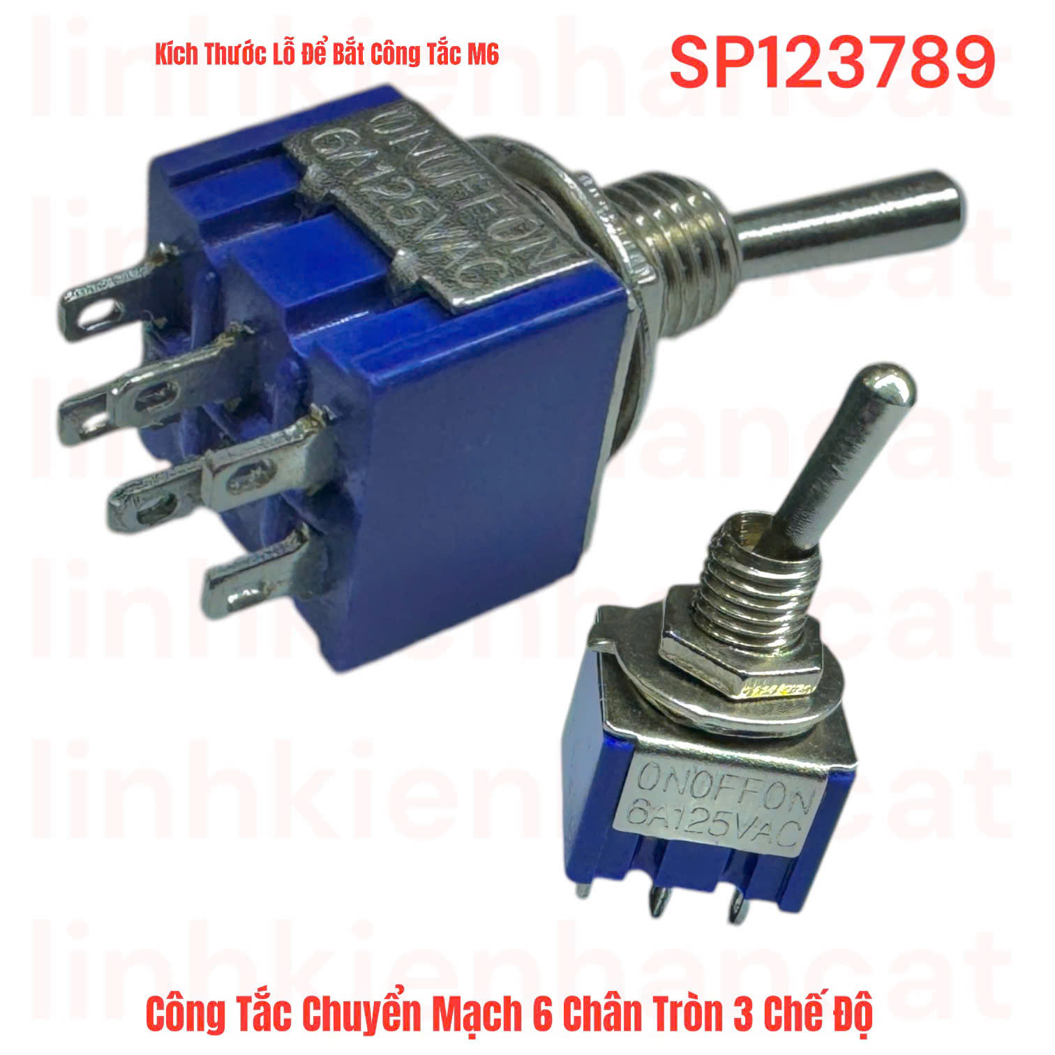 Công Tắc Chuyển Mạch 6 Chân Tròn 3 Chế Độ