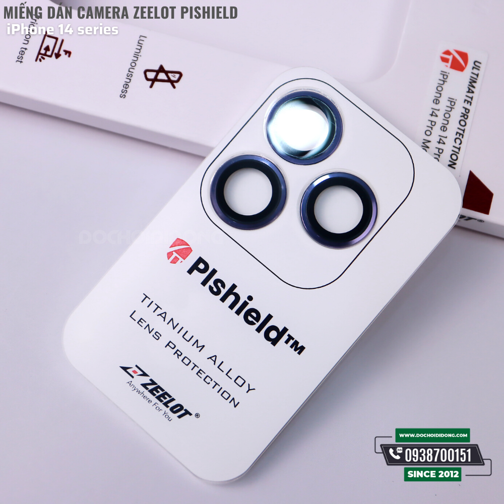 Miếng dán camera Zeelot PIshield cho iPhone 14 - 14 Plus - 14 Pro - 14 Pro Max