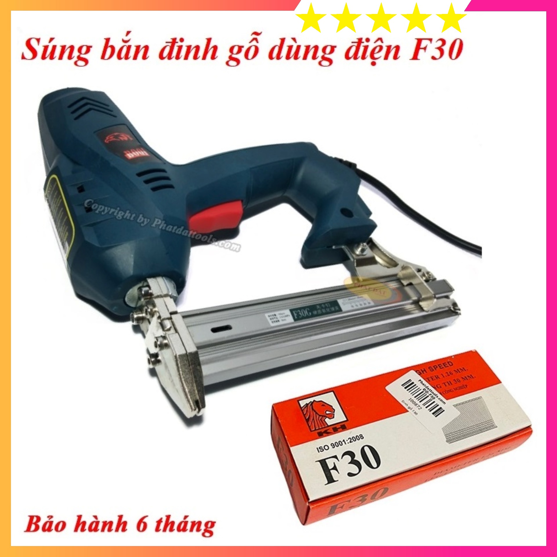 Máy bắn đinh gỗ f30 chạy điện - bắn khỏe, gọn nhẹ, tiện dụng - thợ săn máy ngon